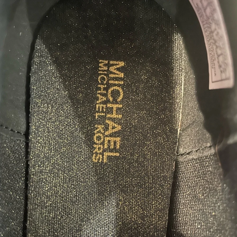 Black Michael Kors ballet flats with ankle strap Mary Jane style